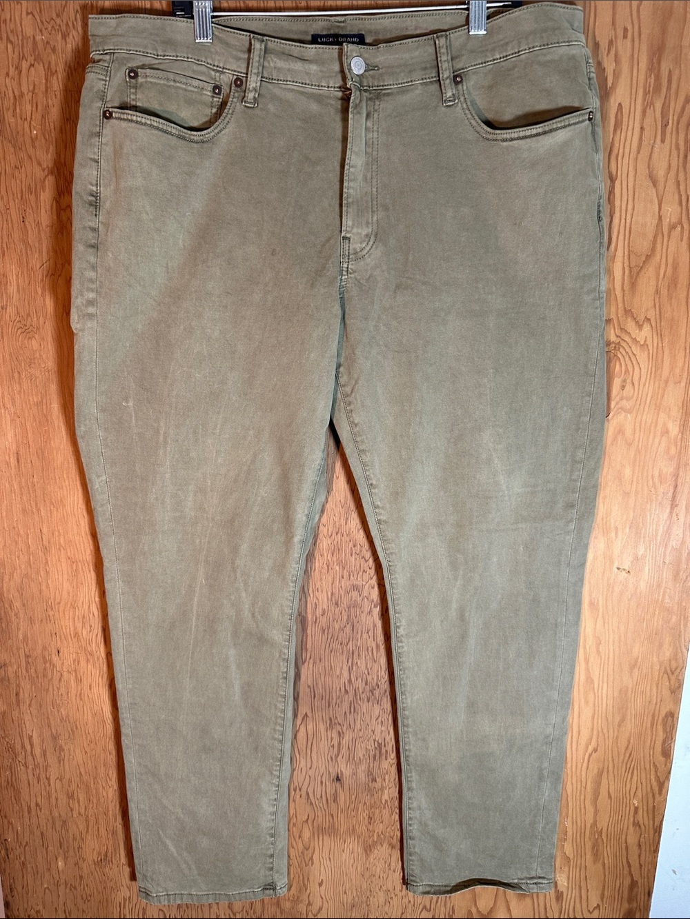 Lucky Brand Men's Olive Green Chinos